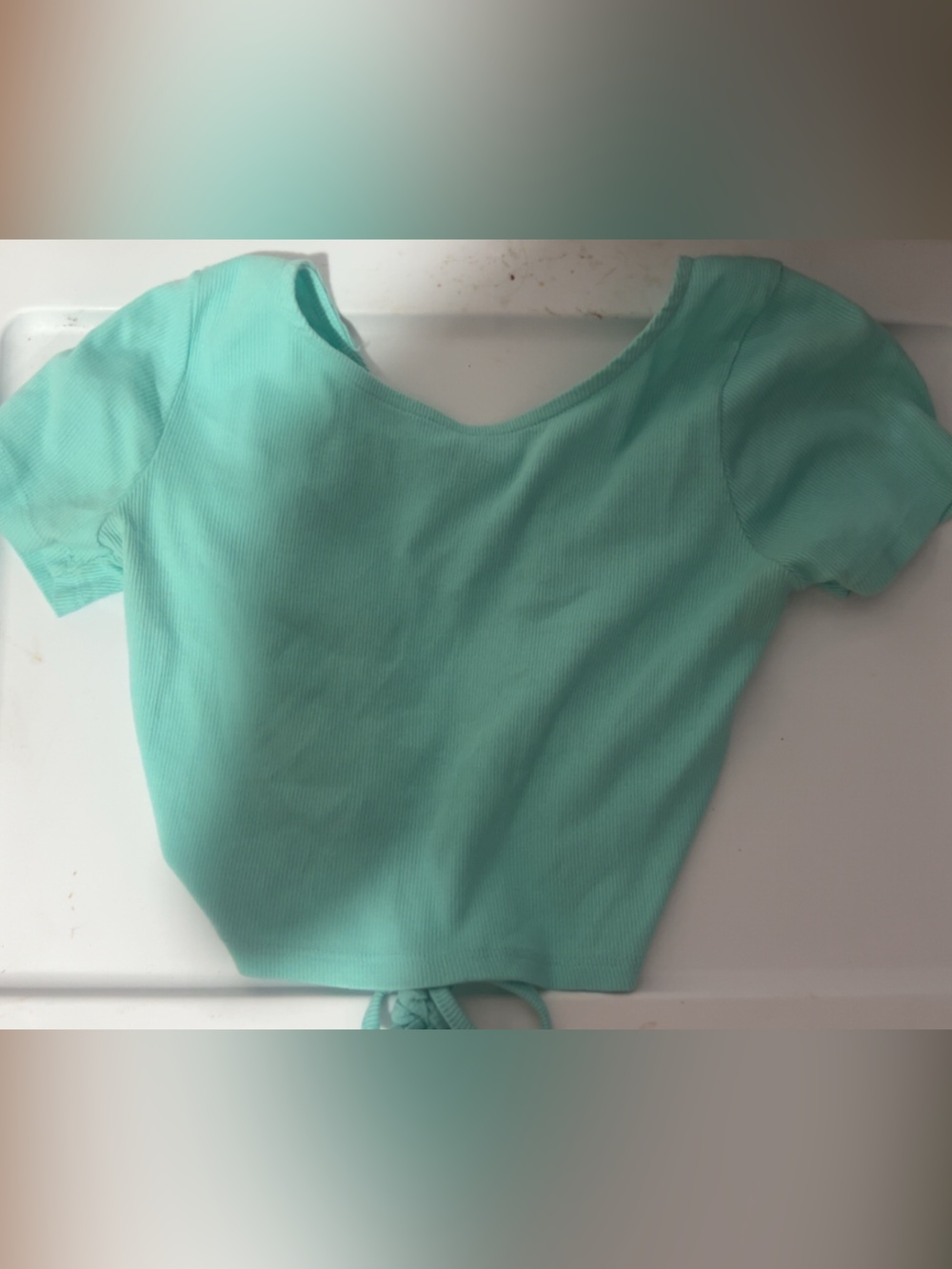 wild fable Mint turquoise  Ribbed Crop Top